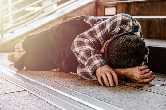 Emergency housing and homelessness challenge visual from AP Homes materials
